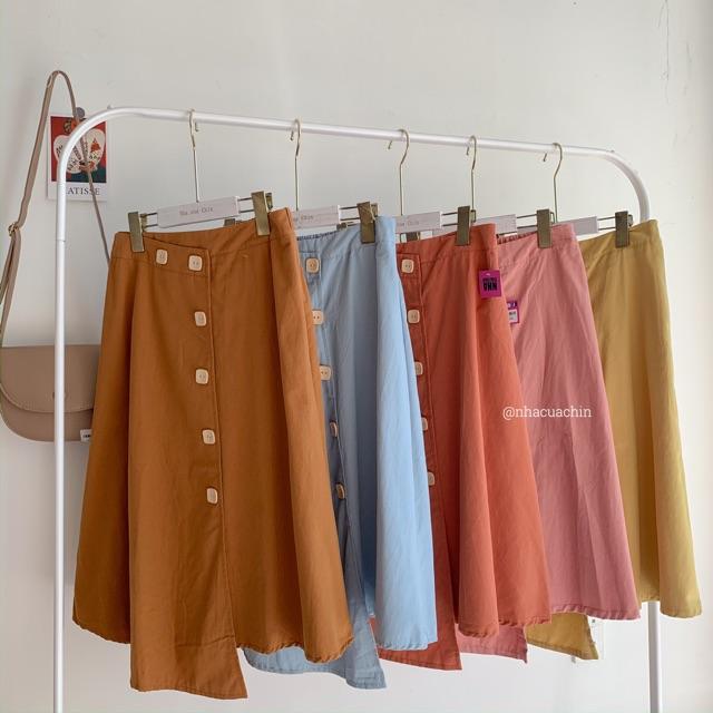 Chân váy dáng dài kaki