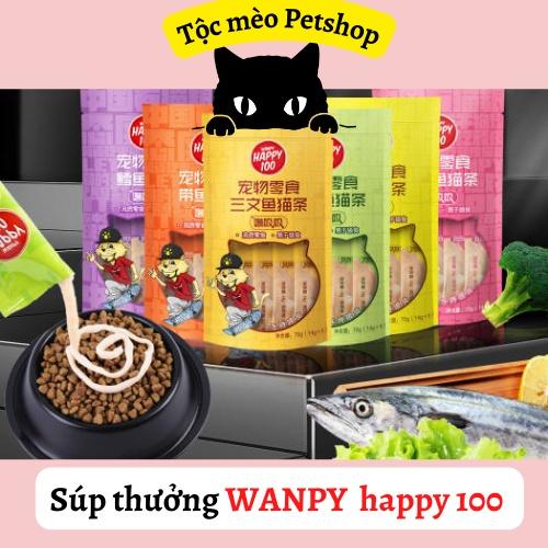 ️Súp Thưởng cho mèo WANPY 100 cho mèo- Gói 5 thanh