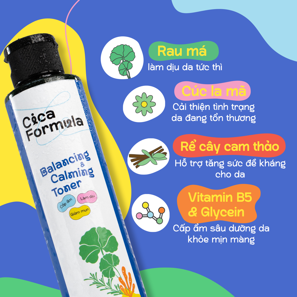 Toner rau má giảm mụn Oribe Cica Formula giúp dưỡng ẩm se khít lỗ chân lông dùng được cho da nhạy cảm 150ml