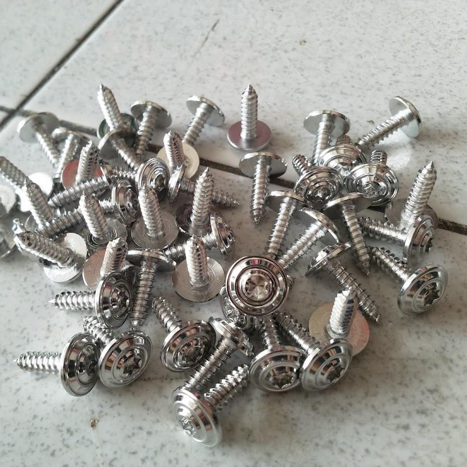 Ốc Dù Inox 304 Xoắn (Đầu Thái) Gắn Dàn Áo Yahaha, Pô E, Lọc Gió Xe Ga - PKPEE