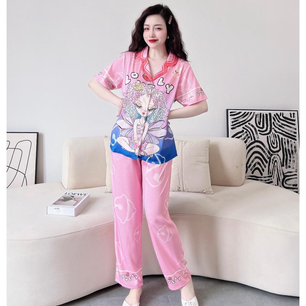 Bộ Pyjama lụa xước ánh kim cao cấp HÀNG THIẾT KẾ MỚI.