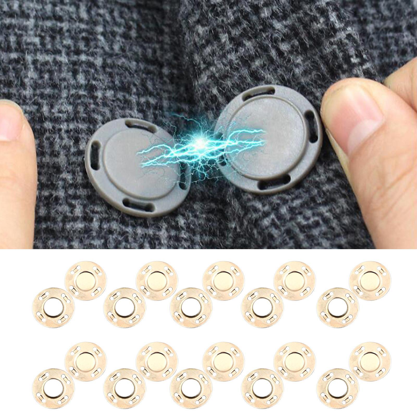 10Pairs Button Clasps Snaps Sewing Coats Closure DIY Craft Gold