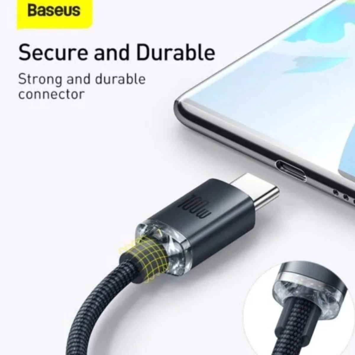 Cáp Sạc Siêu Nhanh Baseus Crystal Shine Series USB to Type-C 100W CAJY -Hàng chính hãng
