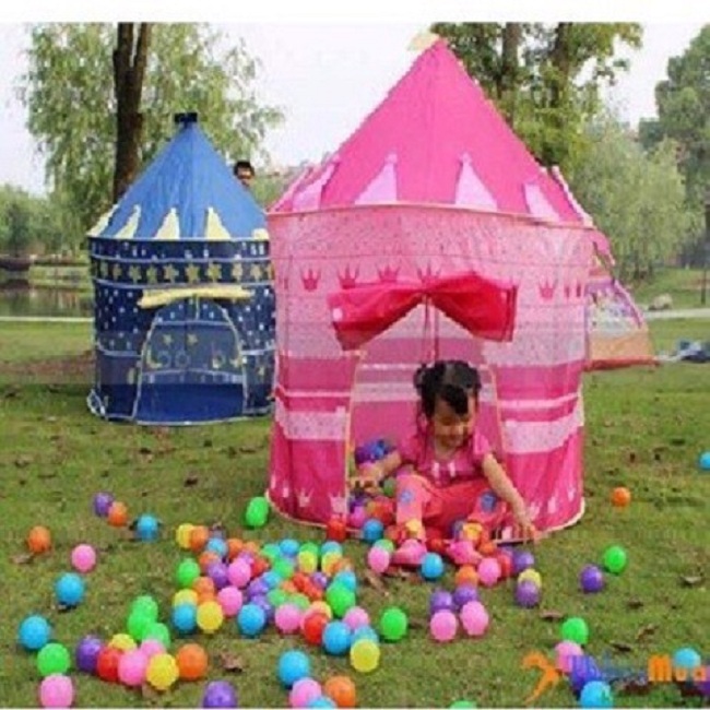 Lều chơi cho bé BIDAMOP-màu hồng