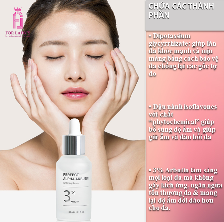 Serum Dưỡng Ẩm  Trắng Da Chống Lão Hóa 30ml - Perfect Arbutin Whitening 3%