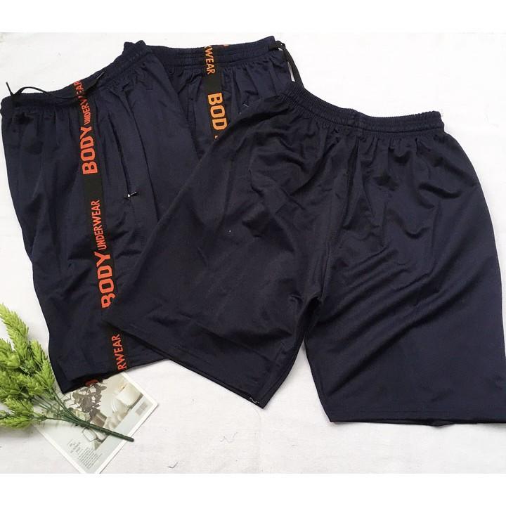 Quần đùi nam từ 70-80kg thun dày phối viền dây - Quần lửng nam - QN5