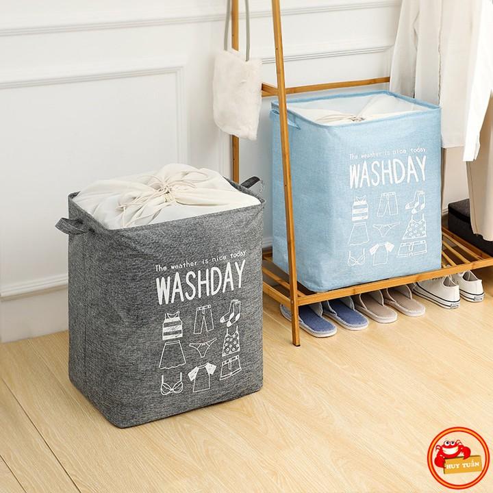 Hộp vải đựng chăn màn quần áo gấp gọn WASHDAY 75L