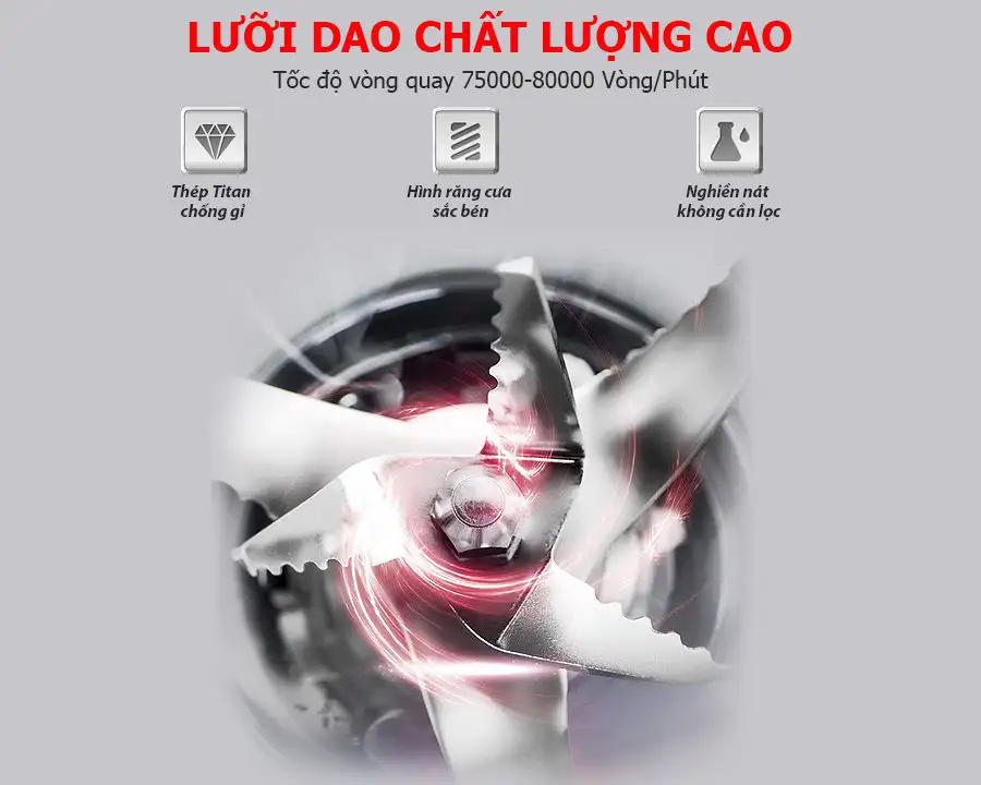 Máy xay sinh tố đậu nành công nghiệp Fuki 3000W FK-3000 (Màu đỏ) - Hàng chính hãng