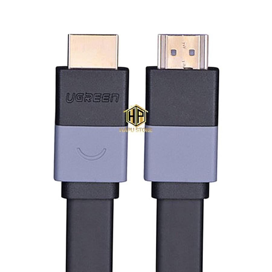 Cáp HDMI dẹt Ugreen 30110 dài 2m hỗ trợ 3D, 4K chính hãng- Hàng Chính Hãng