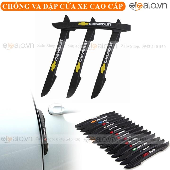 Miếng dán logo xe Chevrolet chống va đập cửa xe ô tô