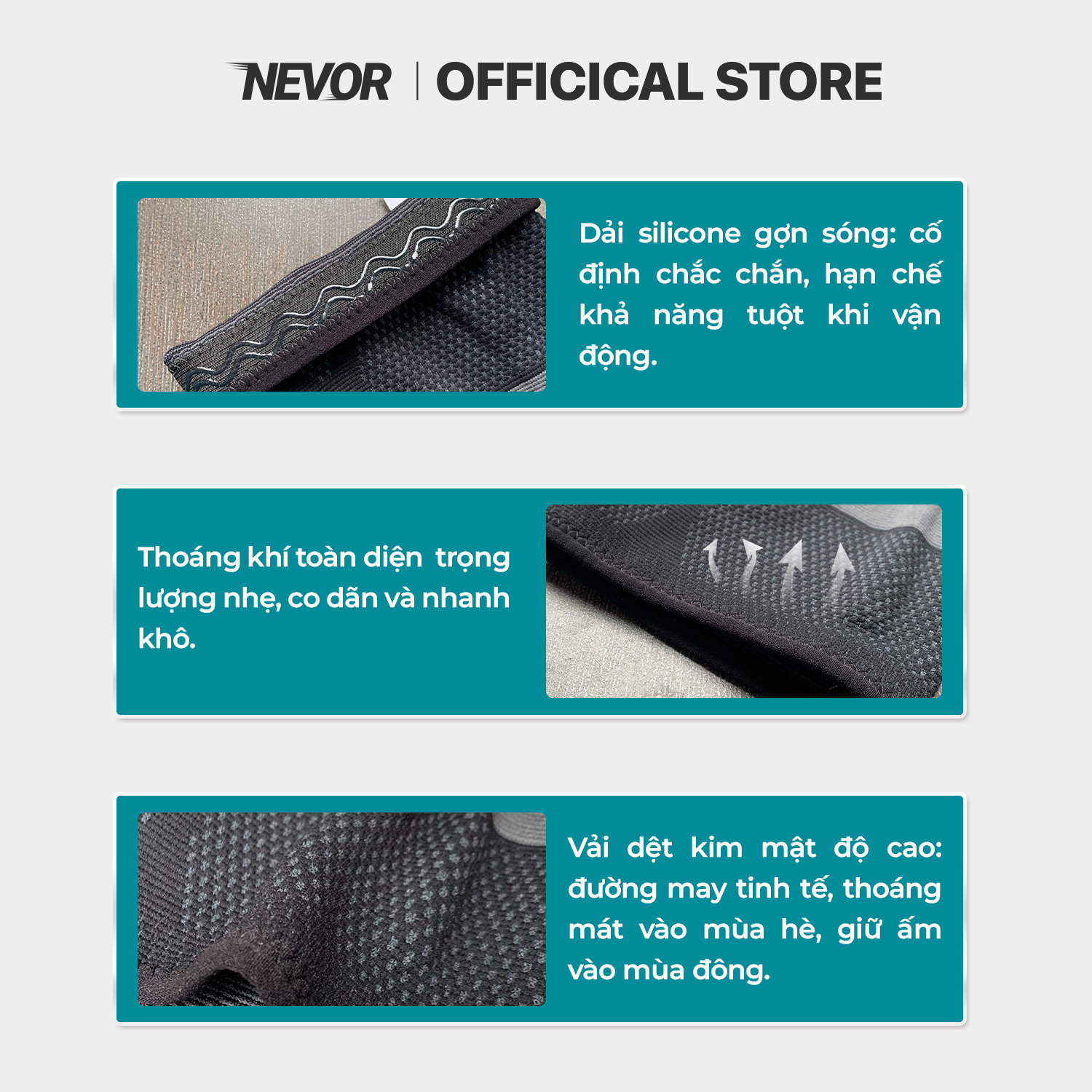 Bó gối thể thao Nevor BDG09 giảm đau, phòng tránh chấn thương dây chằng sử dụng cho gym, bóng đá, bóng rổ, chạy bộ...