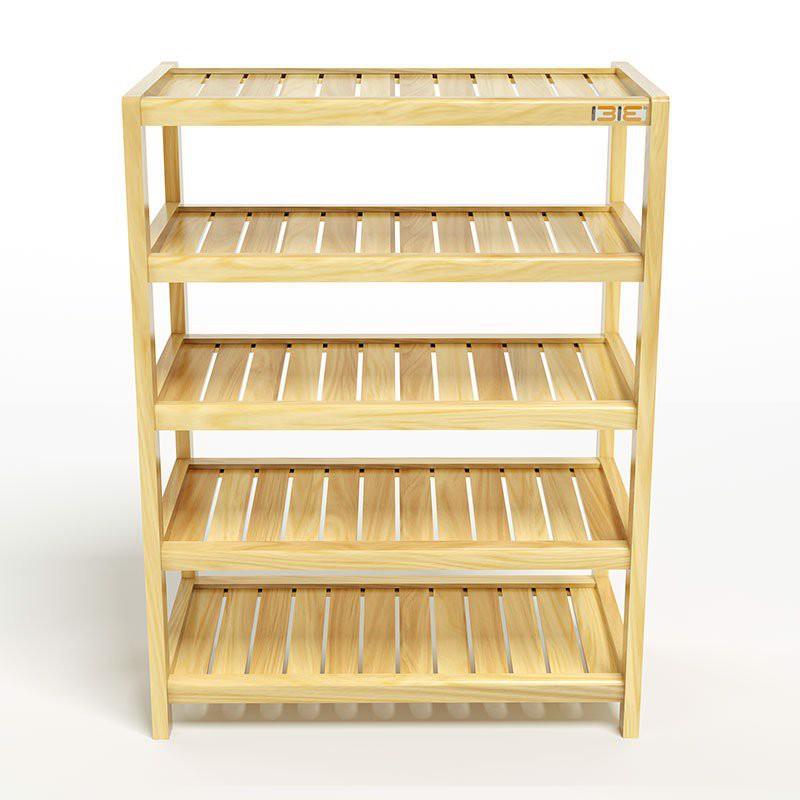 Kệ Giày Dép 5 Tầng Rộng 60cm Gỗ Tự Nhiên 100%