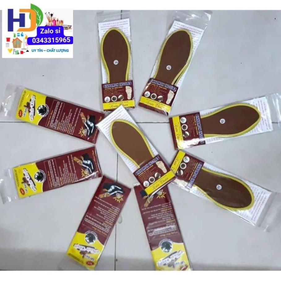 Bộ lót giày hương quế chống hôi chân 4 lớp - 2 chiếc 1 đôi