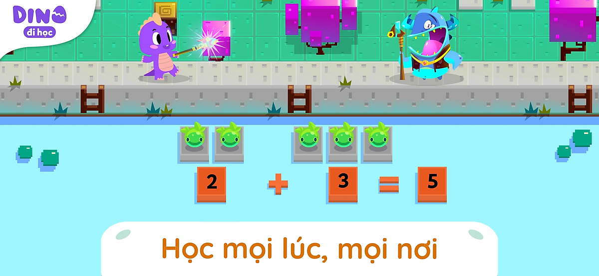Ứng dụng giáo dục sớm tiền tiểu học Dino đi học phát triển tư duy cho trẻ 3-6 tuổi - Gói 6 tháng
