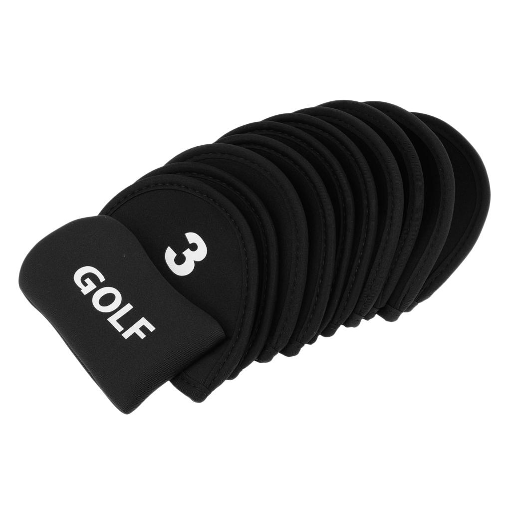 10pcs Neoprene Golf Iron Head Covers+1 Pcs Golf Putter Headcovers Set Red