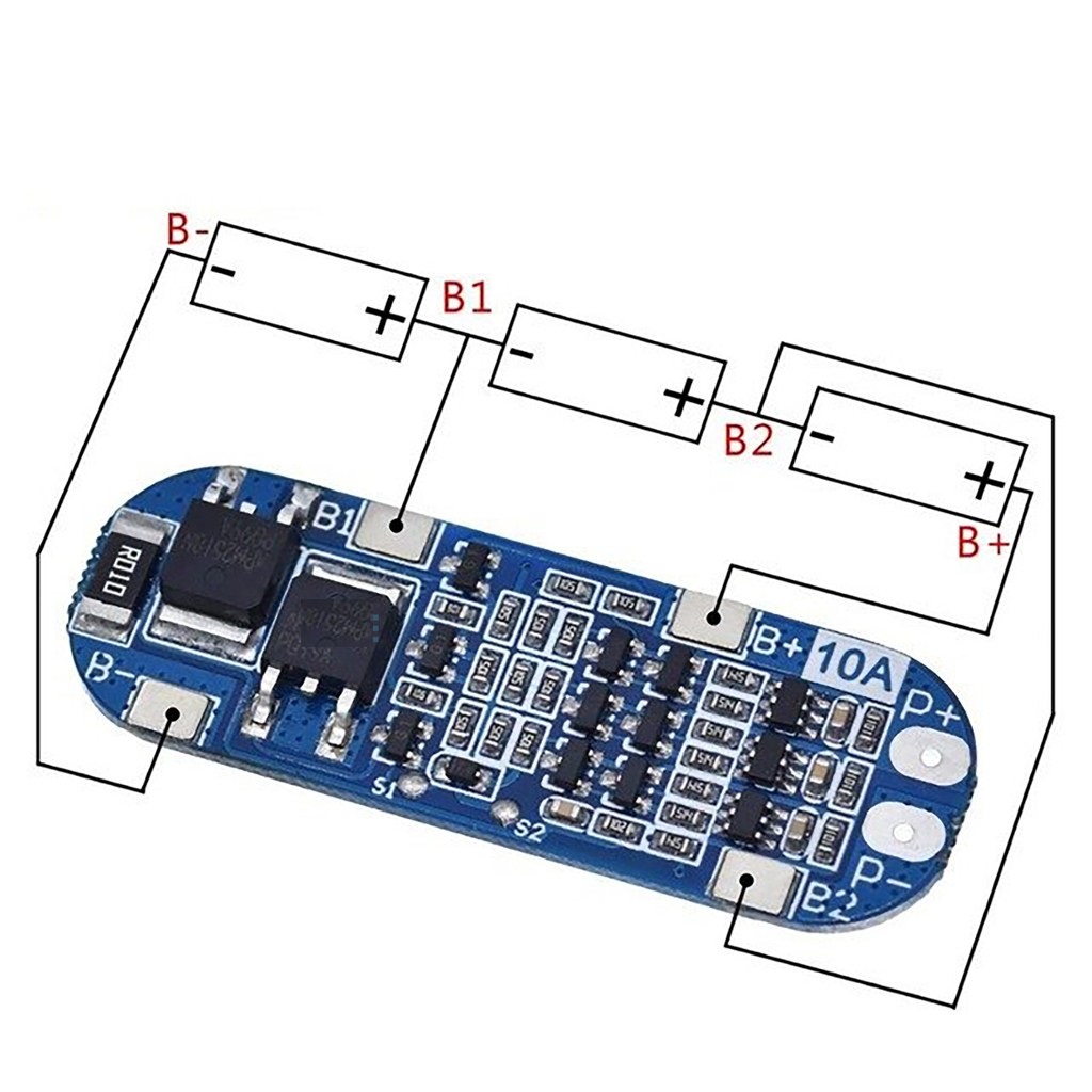 Mạch bảo vệ pin 3S 10A - 12.6V