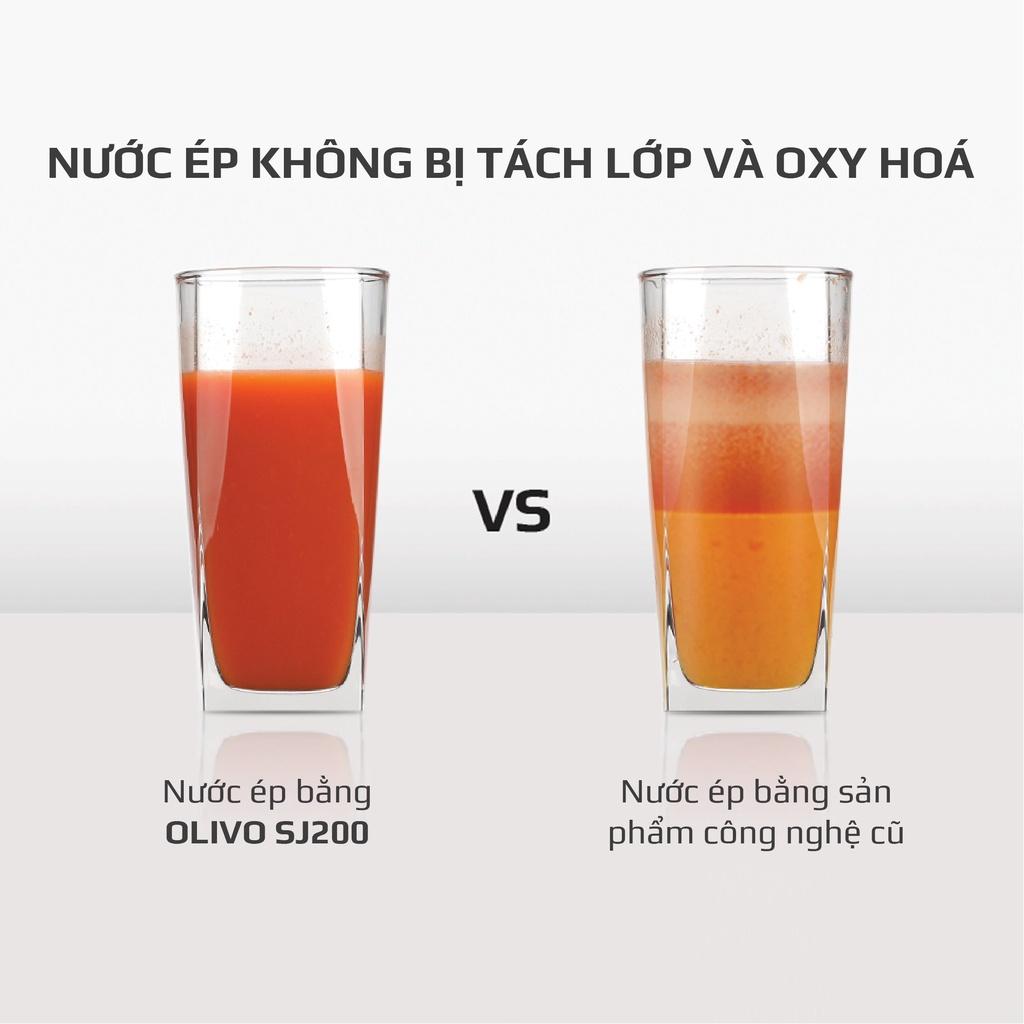 Máy Ép Chậm OLIVO SJ200 - Ép Trái Cây Hoa Quả, Siêu Kiệt Bã, Dễ Vệ Sinh