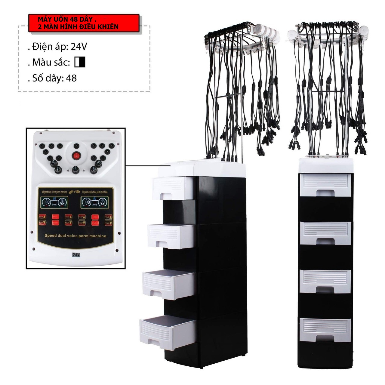 Máy uốn tóc Setting  2 màn hình 48 dây