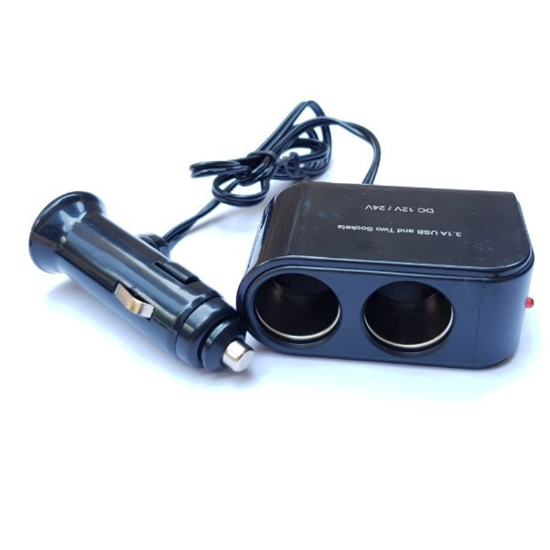Bộ Chia Tẩu Sạc Thành 2 Cổng Cắm Tẩu,2 Cổng Cắm USB