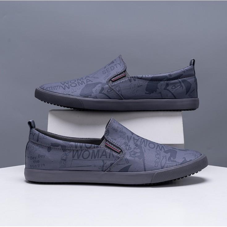 Giày lười nam - Slip on nam vải - Mã A2183