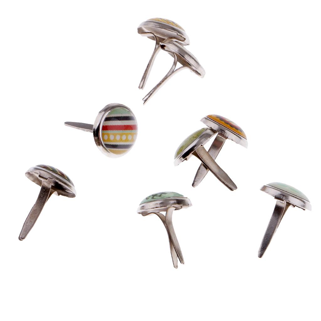 50 Con Hỗn Hợp Trang Trí Brads Giấy Khóa Sổ Lưu Tôn Dáng 9.5 Mm