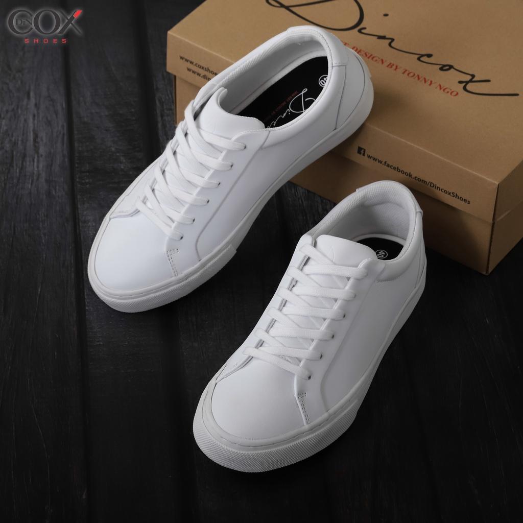 Giày Sneaker Da Unisex DINCOX D20 Năng Động Cá Tính White