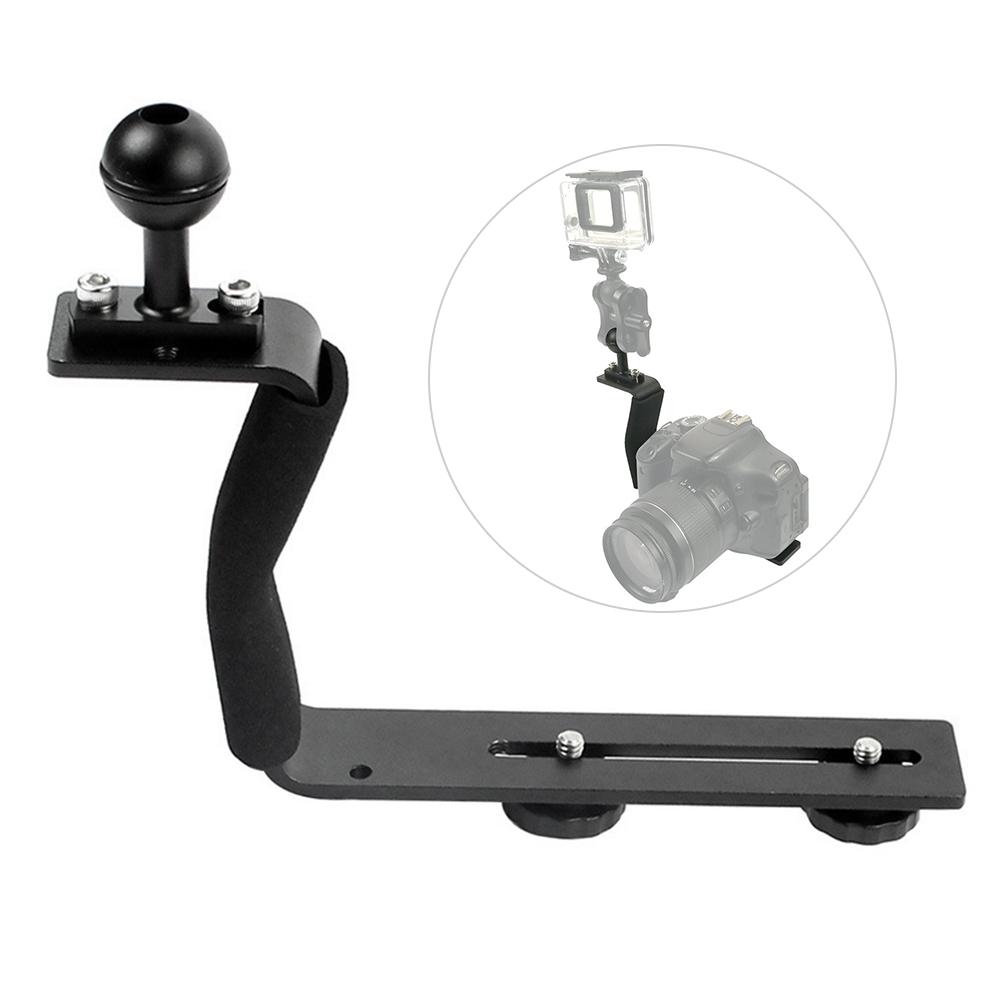 Aluminum Alloy Diving Tray Handle Underwater Camera Mount Rig Photography Plate Bracket with Ball for DSLR SLR Digital