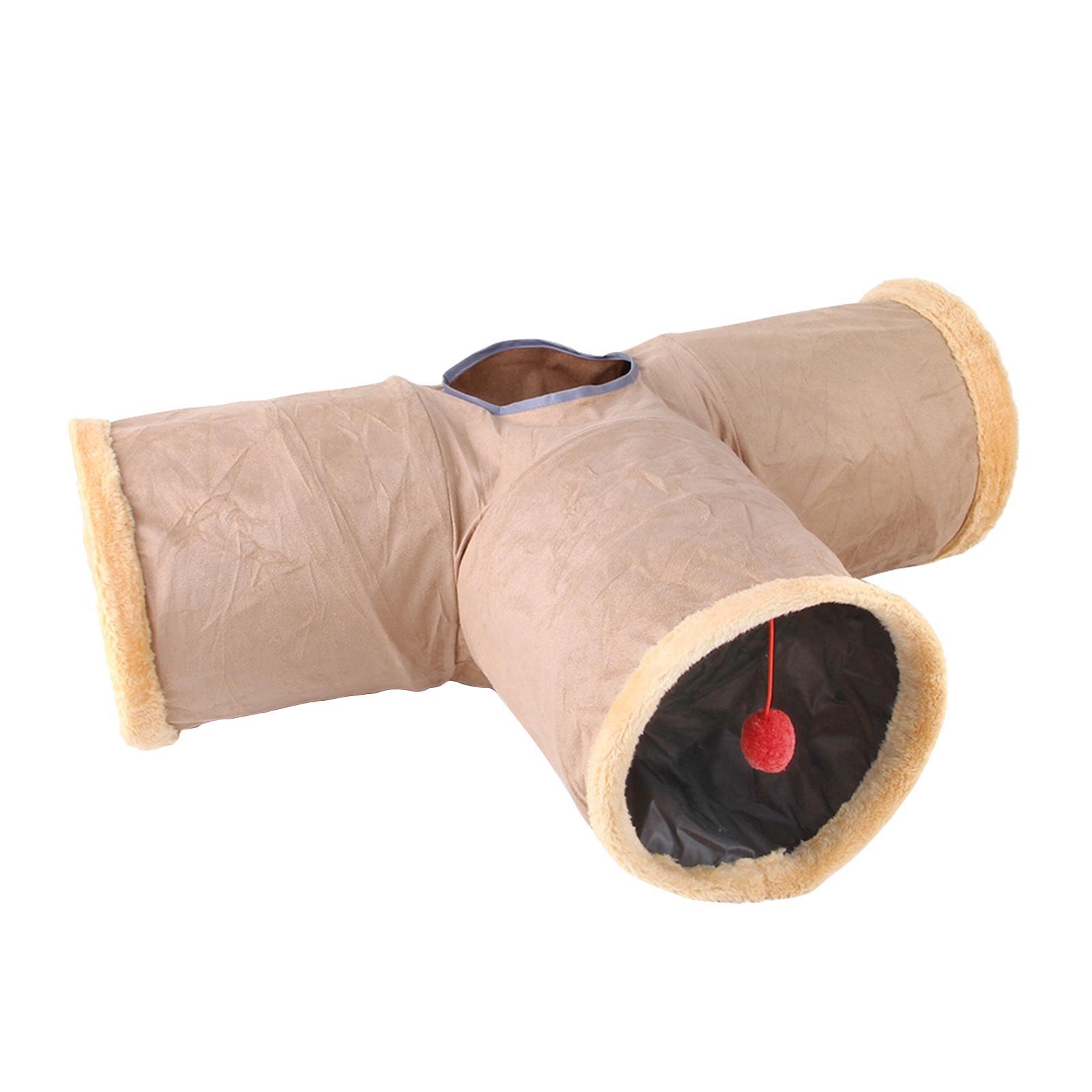 Cat Tunnel Tube for Indoor Cats, Cat Toys 3 Way Collapsible, Kitty Tunnel Cat Pet Toys Peek Hole Toy for Puppy, Kitten, Rabbit