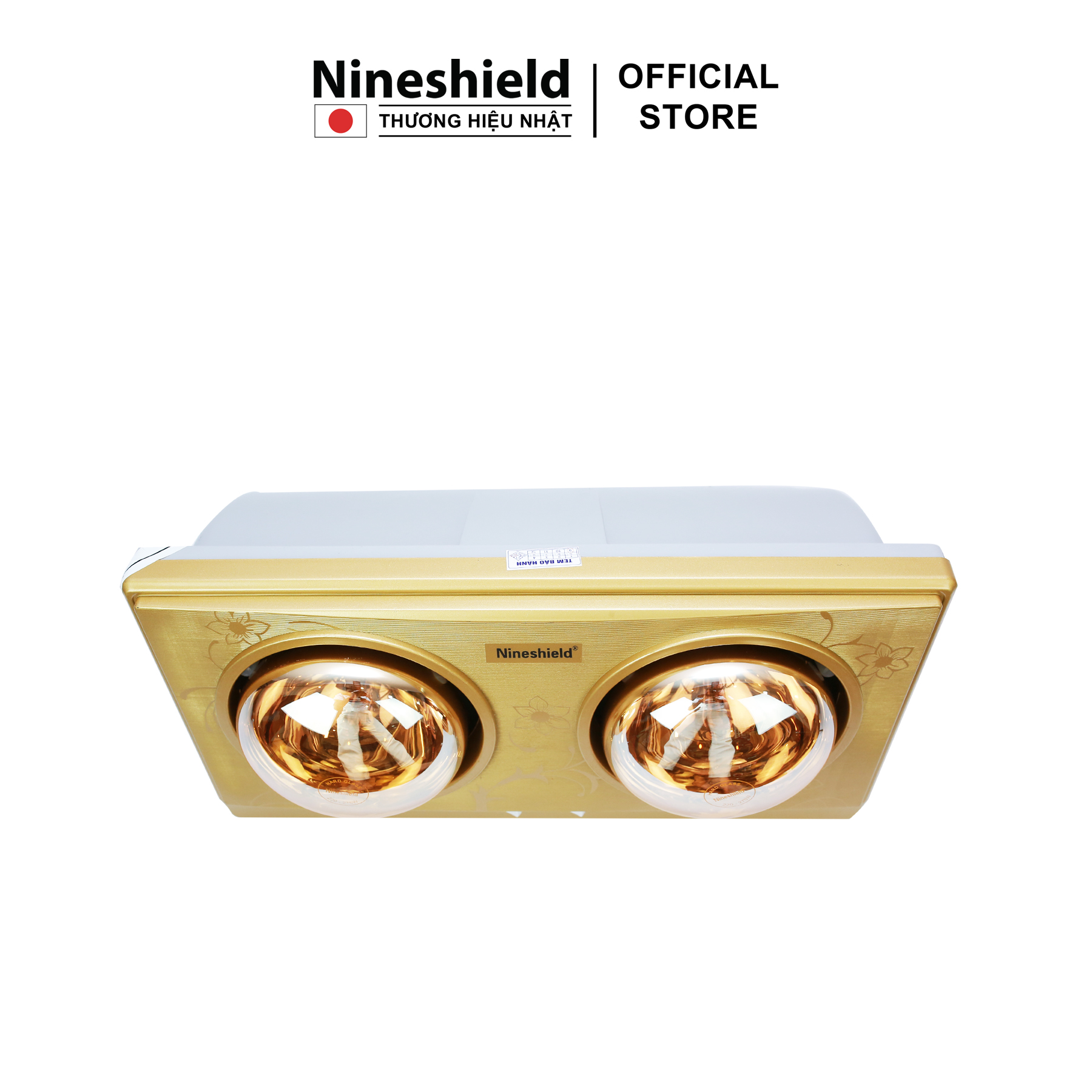 Đèn sưởi nhà tắm 2 bóng hàng chính hãng Nineshield NS042B