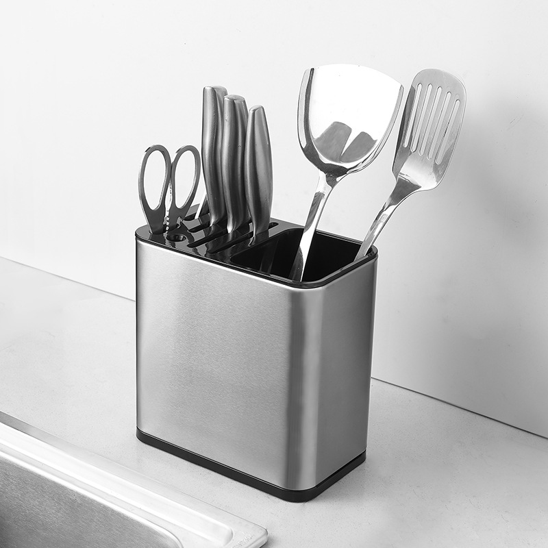 Cắm Dao Đũa Thìa Inox 304 Cao Cấp Có Khay Thoát Nước