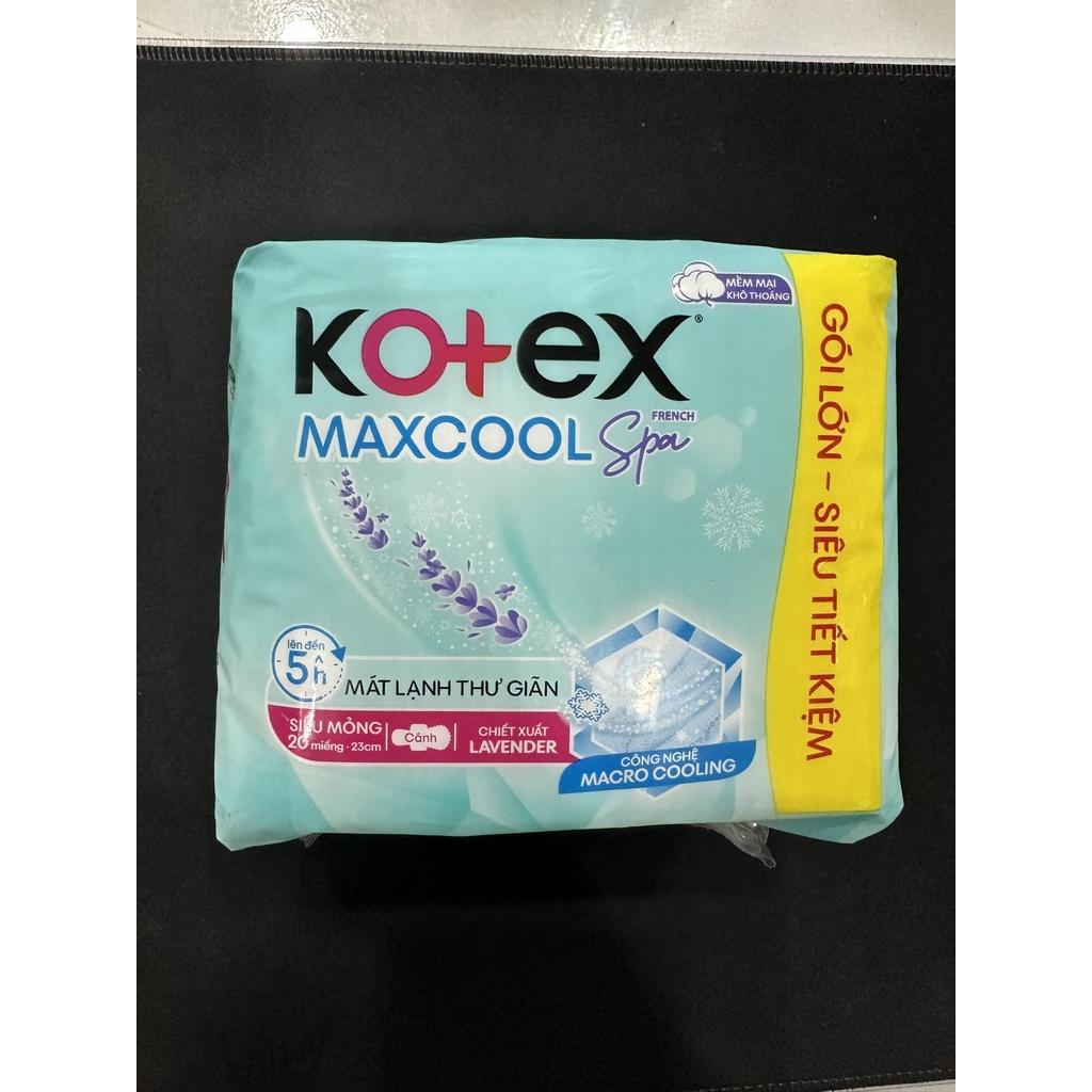 Combo 3 Băng Vệ Sinh Kotex Maxcool Siêu Mỏng Cánh Chiếc Suất Lavender 20 Miếng/Gói