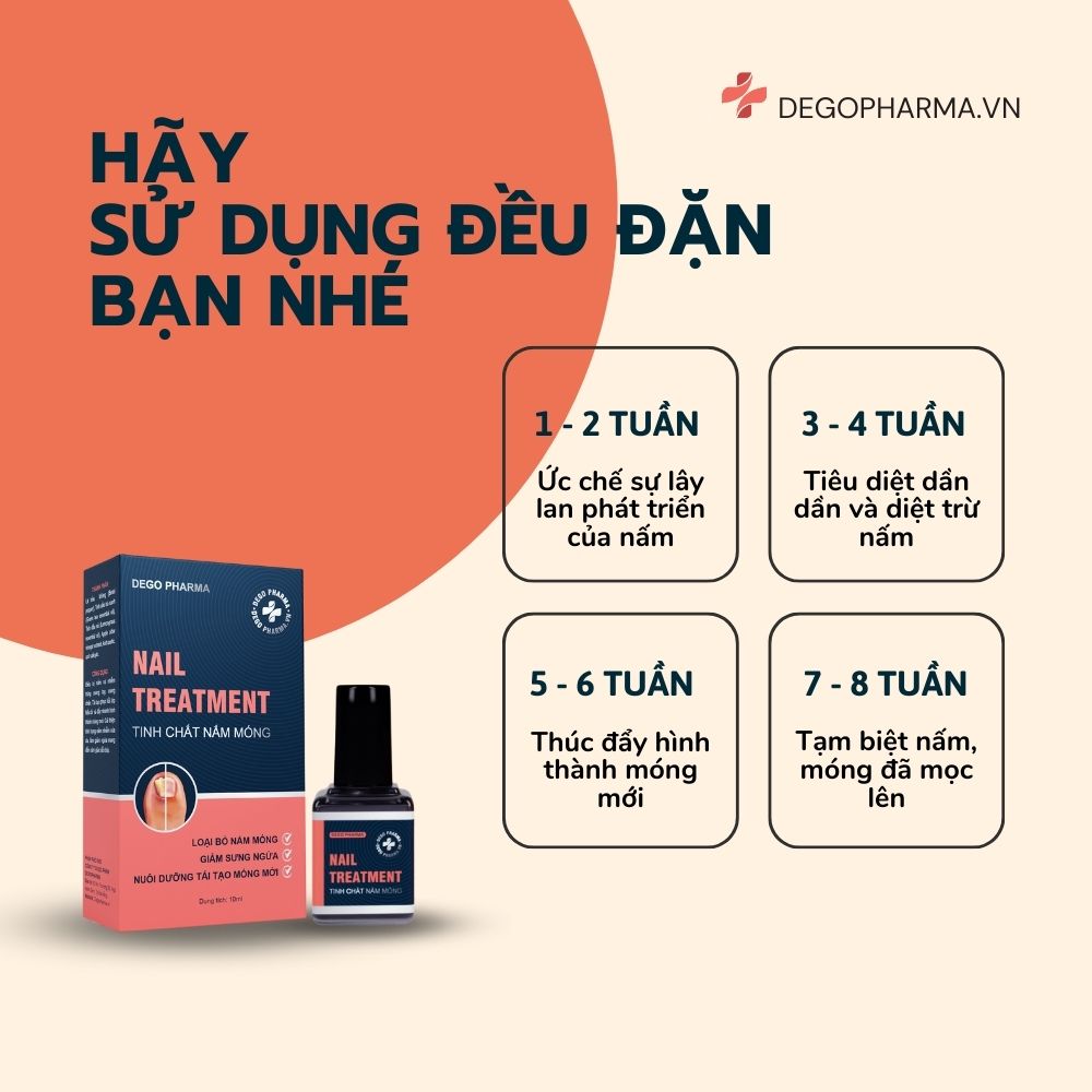 Tinh chất nấm móng Dego Pharma - Giảm nấm móng dứt điểm, giảm sưng ngứa, nuôi dưỡng tái tạo móng mới