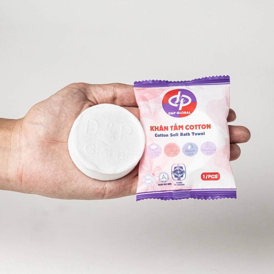 Khăn Tắm Nén Cotton Mềm Mại Và Thoáng, Mùi Hương Dễ Chịu