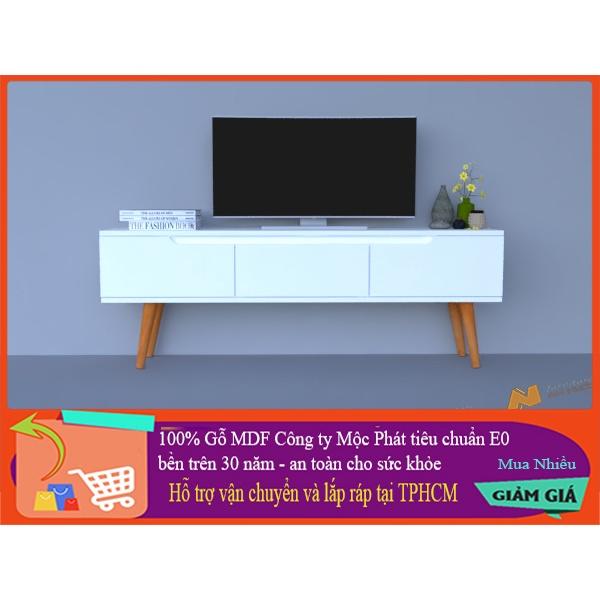 Made in VN Kệ tivi , kệ phòng khách để sàn An Nhiên có ngăn kéo - gỗ mdf 18mm công ty Mộc Phát độ bền trên 30 năm AN004