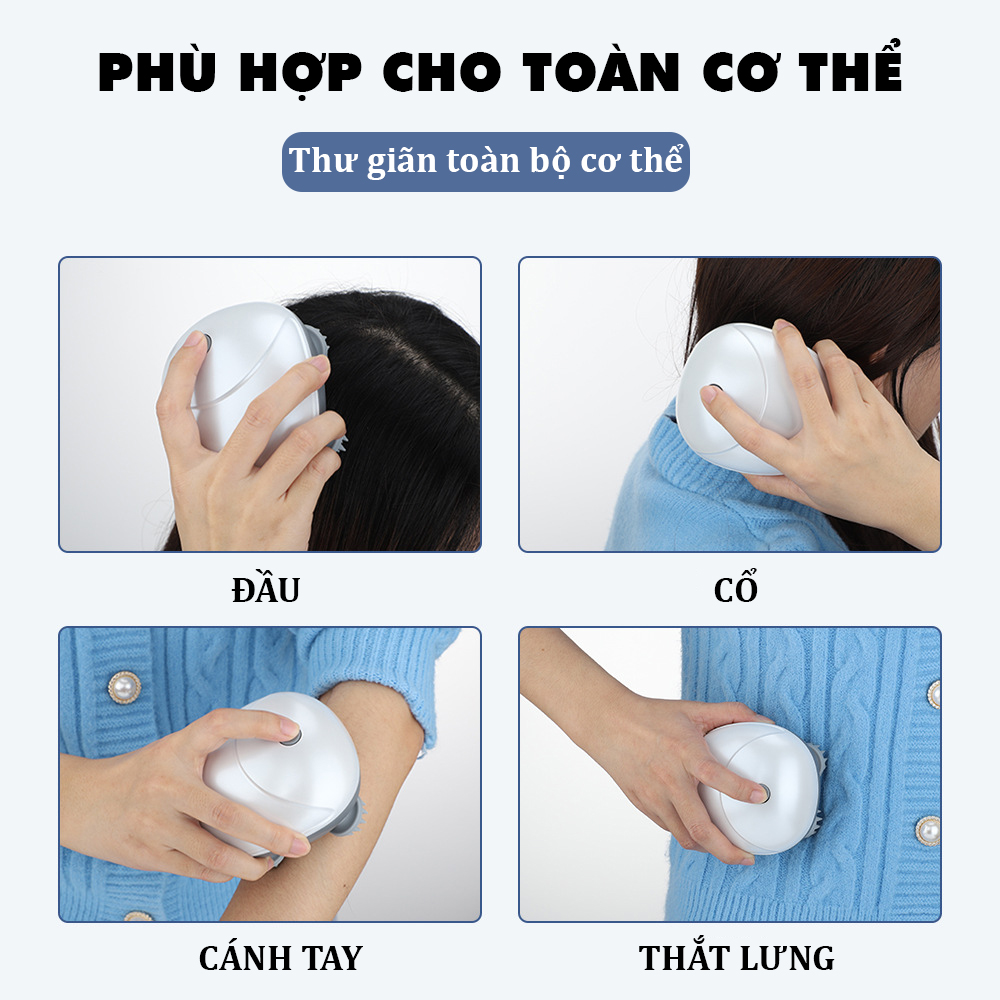 Máy Massage Đầu Mini, 5 chế độ massage giảm căng thẳng- K1474