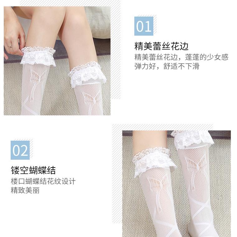 Vớ lolita Nhật Bản Lolita vớ ren nữ nơ chìm Hàn Quốc VT06