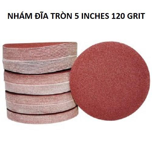 Bộ 10 Tờ Nhám Đĩa Tròn 5 Inches  120 Grit  - Trường Thịnh Sài Gòn