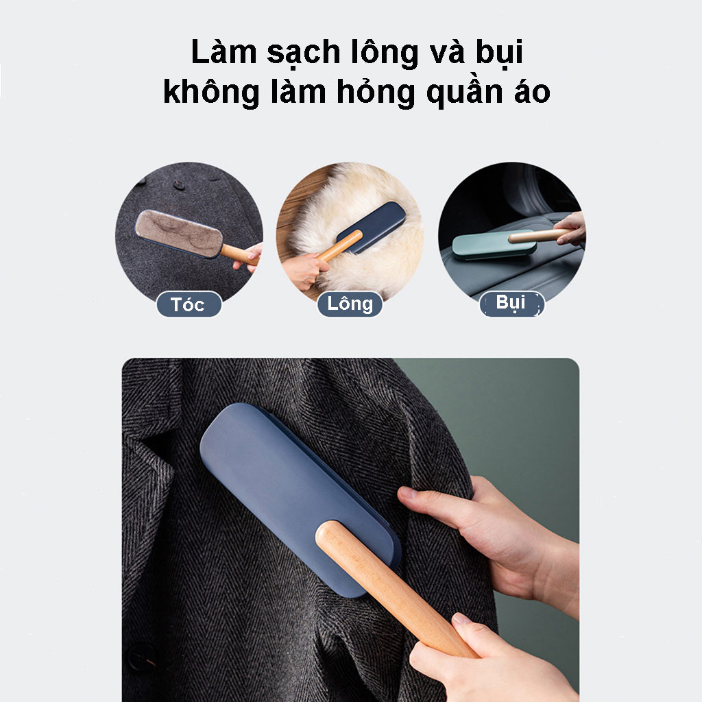 Cây lăn bụi – Bàn chải tĩnh điện hút lông, bụi trên quần áo, sofa và giường