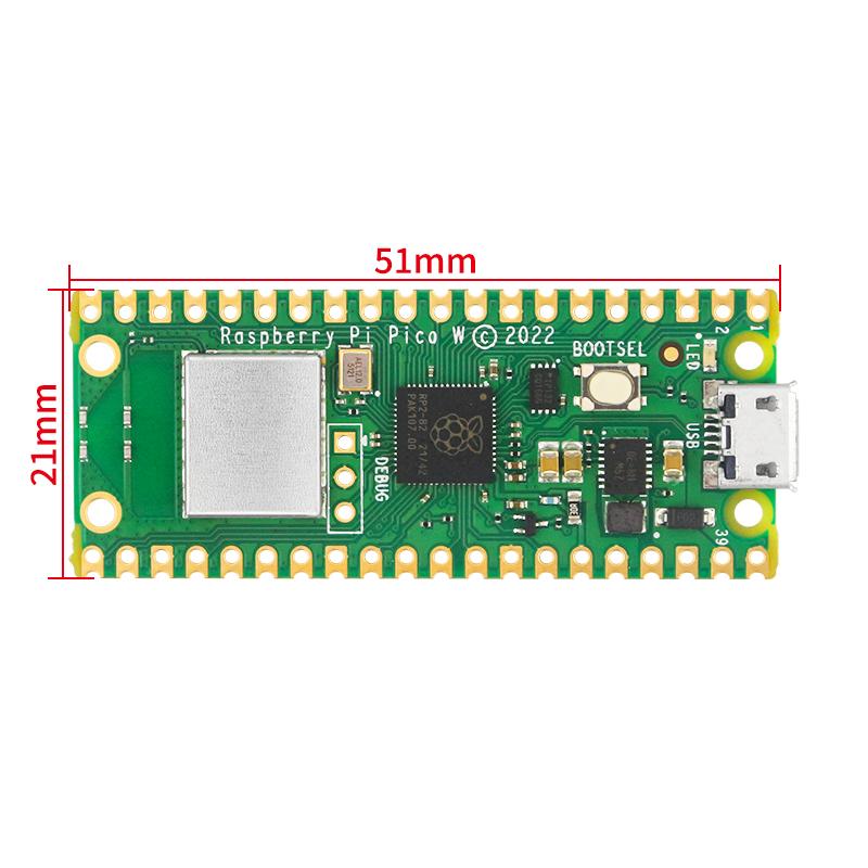 Mới Raspberry Pi Pico W Có Wifi RP2040 Vi Điều Khiển Ban Phát Triển Tùy Chọn Vỏ Acrylic GPIO Đầu