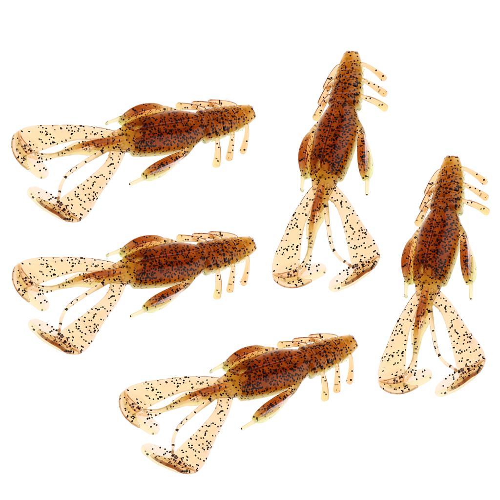 5Pcs Artificial Shrimp Lures Soft Crankbaits Premium Shrimp Lures Soft Baits Fishing Jigs Fishing Tackle
