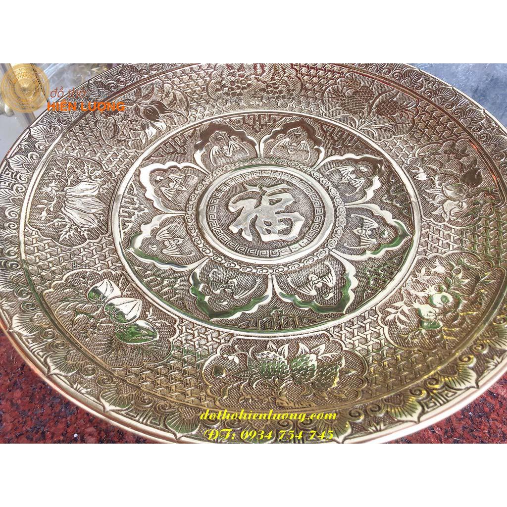 Mâm Bồng Chữ Phúc Dơi 38cm Đế Cao - Đĩa Hoa Quả