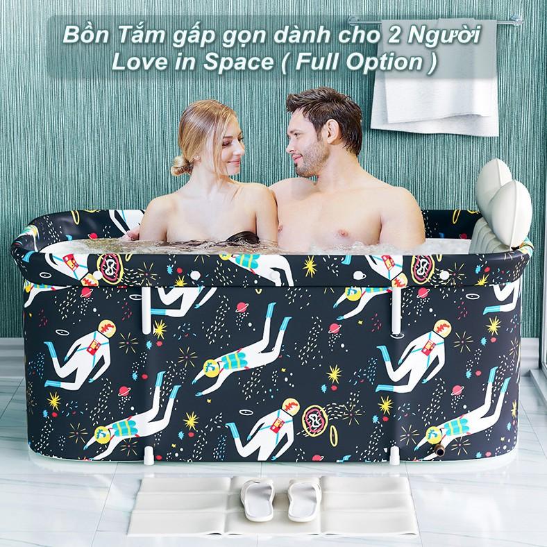Bồn Tắm 2 Người Love in Space (Full Option) vải + nhựa PVC rất dày dặn