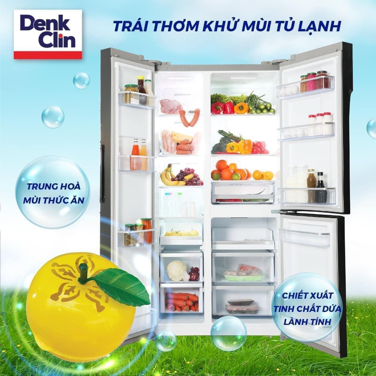 TRÁI THƠM KHỬ MÙI TỦ LẠNH DENKCLIN 100G TIỆN DỤNG