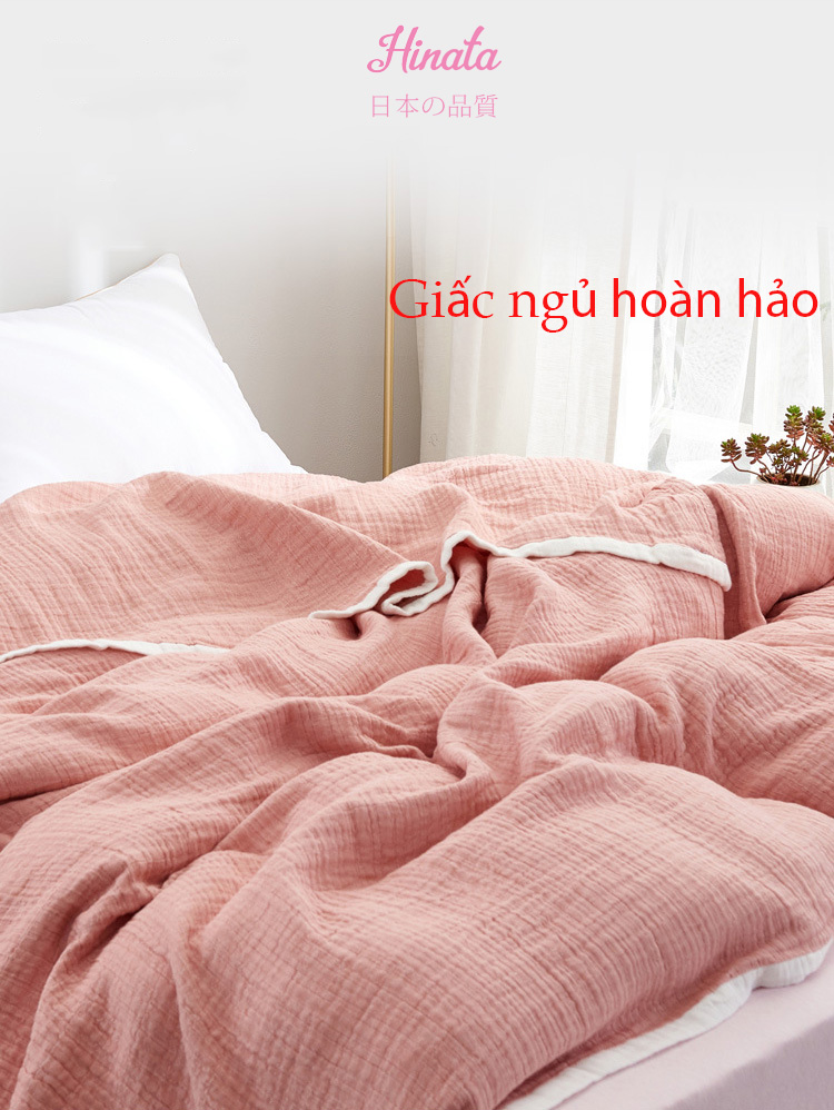 Khăn mền bông cao cấp cho mẹ KM01 chất liệu Muslin Hinata - Nội địa Nhật