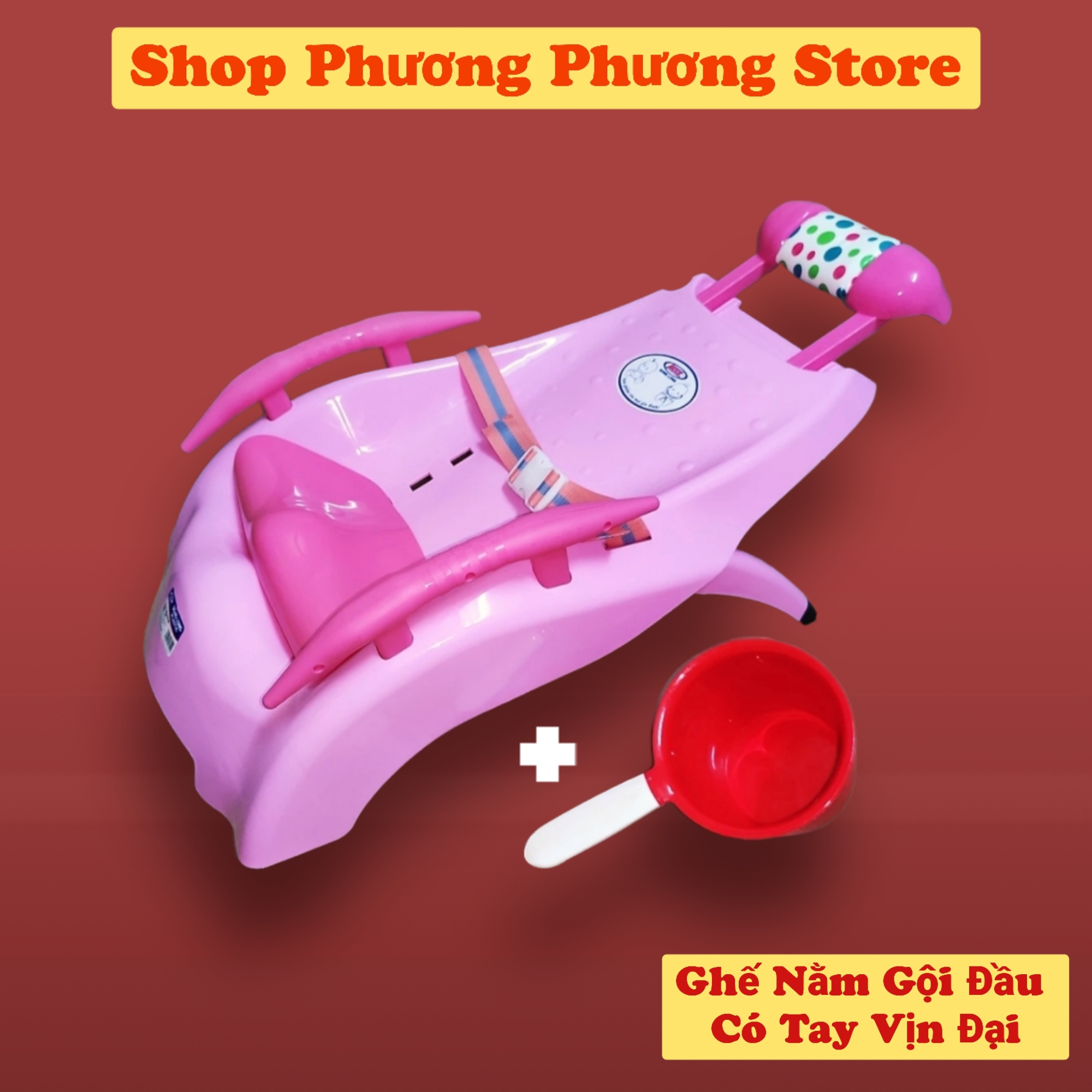 Ghế nằm gội đầu cho bé có tay vịn đại Cao Cấp tặng kèm gáo gội đầu