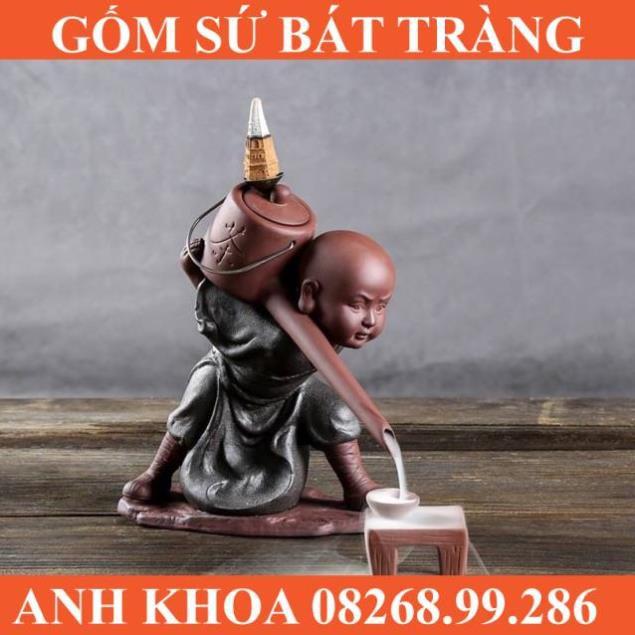 THÁC KHÓI TRẦM HƯƠNG CHÚ TIỂU THIỀN TRÀ - Gốm sứ Bát Tràng Anh Khoa