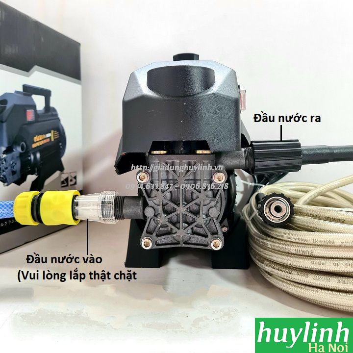 Máy xịt rửa xe cao áp Osaka RS1 - công suất 2800W - Tặng khớp nối nhanh đầu ra - Hàng chính hãng