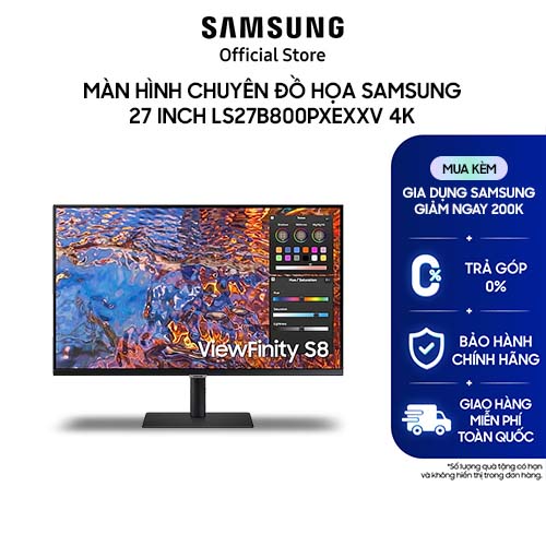 Hình ảnh Màn hình Samsung ViewFinity S8 27 inch UHD S80PB LS27B800PXEXXV - Hàng chính hãng