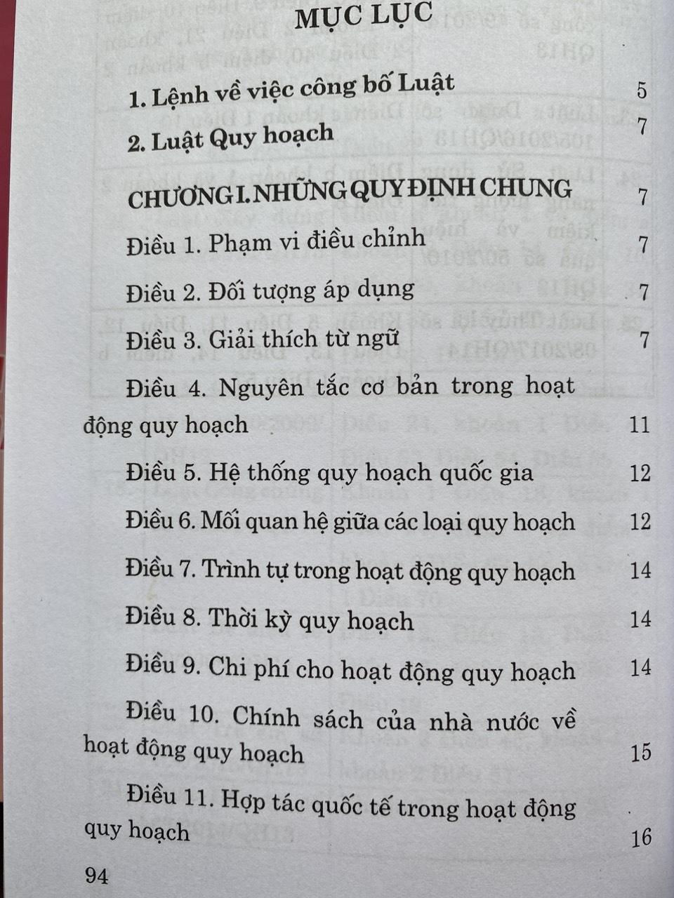 Luật Quy Hoạch