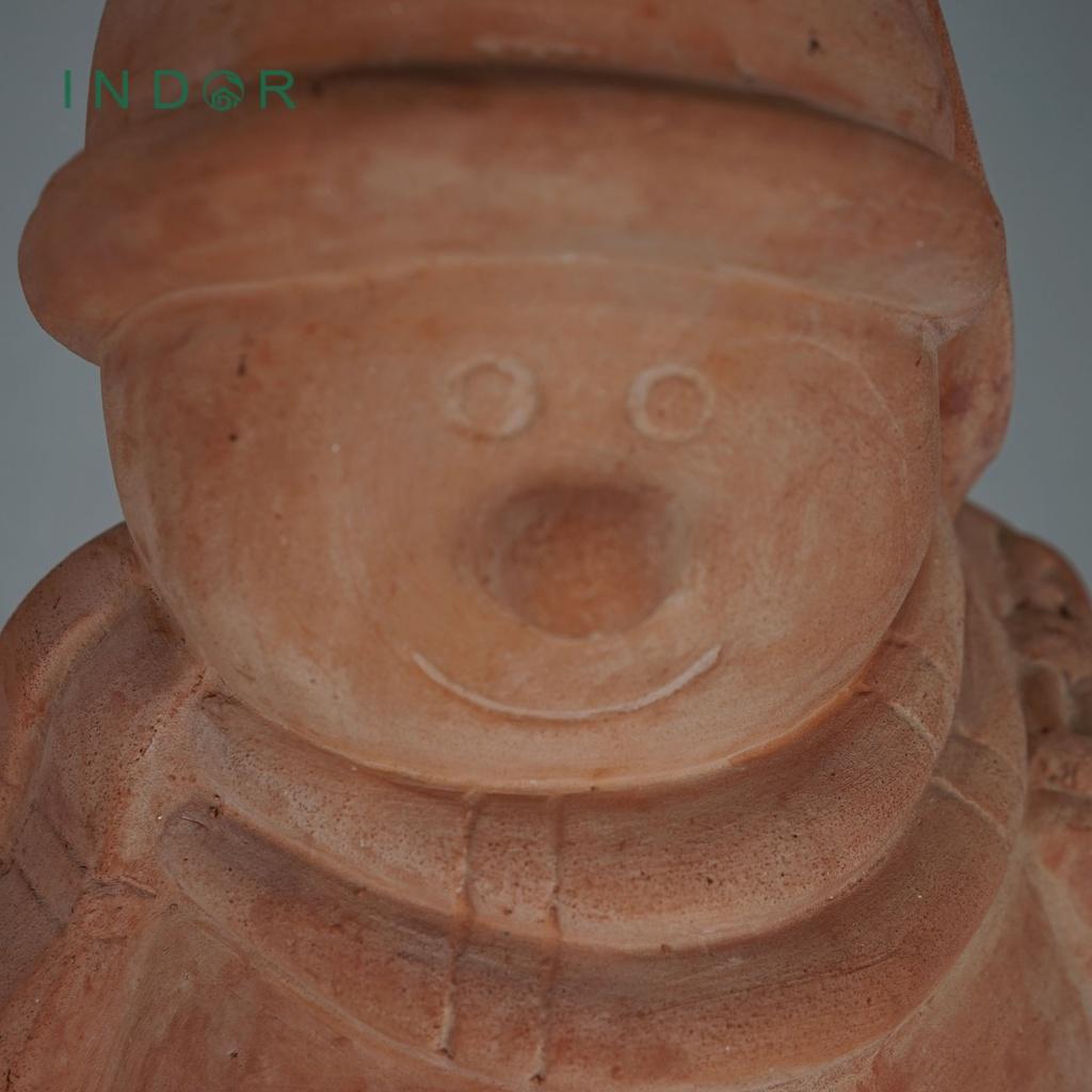 Tượng ông già tuyết big size chất liệu đất nung terracotta Tượng decor Noel Tượng trang trí nội ngoại thất